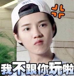 鹿晗夸张的表情包,夸张演绎，笑料横生